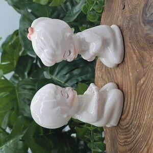 1979 Ceramic Kneeling Praying Little Boy and Girl